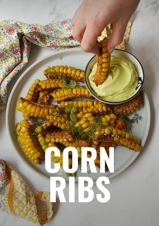 CORN RIBS with Creamy avocado dip