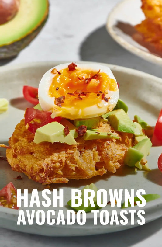 HASH BROWN AVOCADO TOASTS⁠