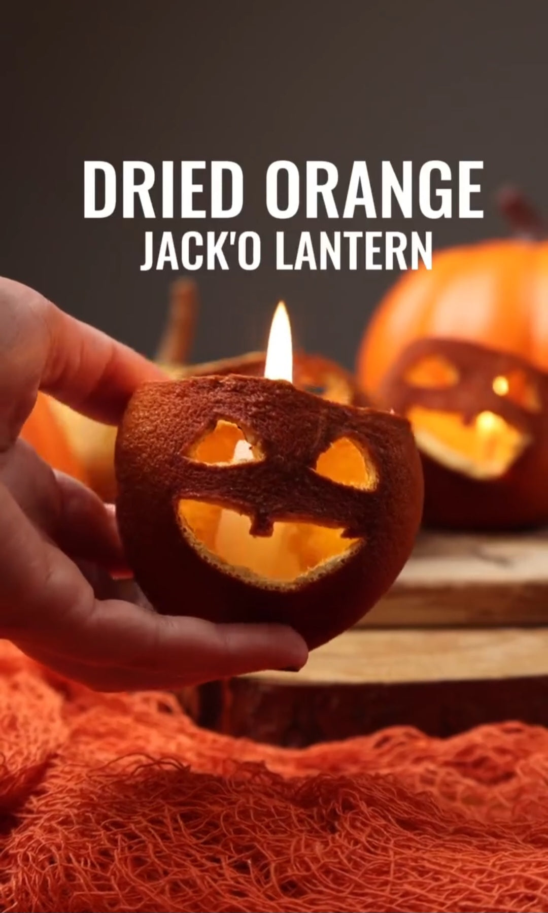 Dried Orange Jack´o Lantern