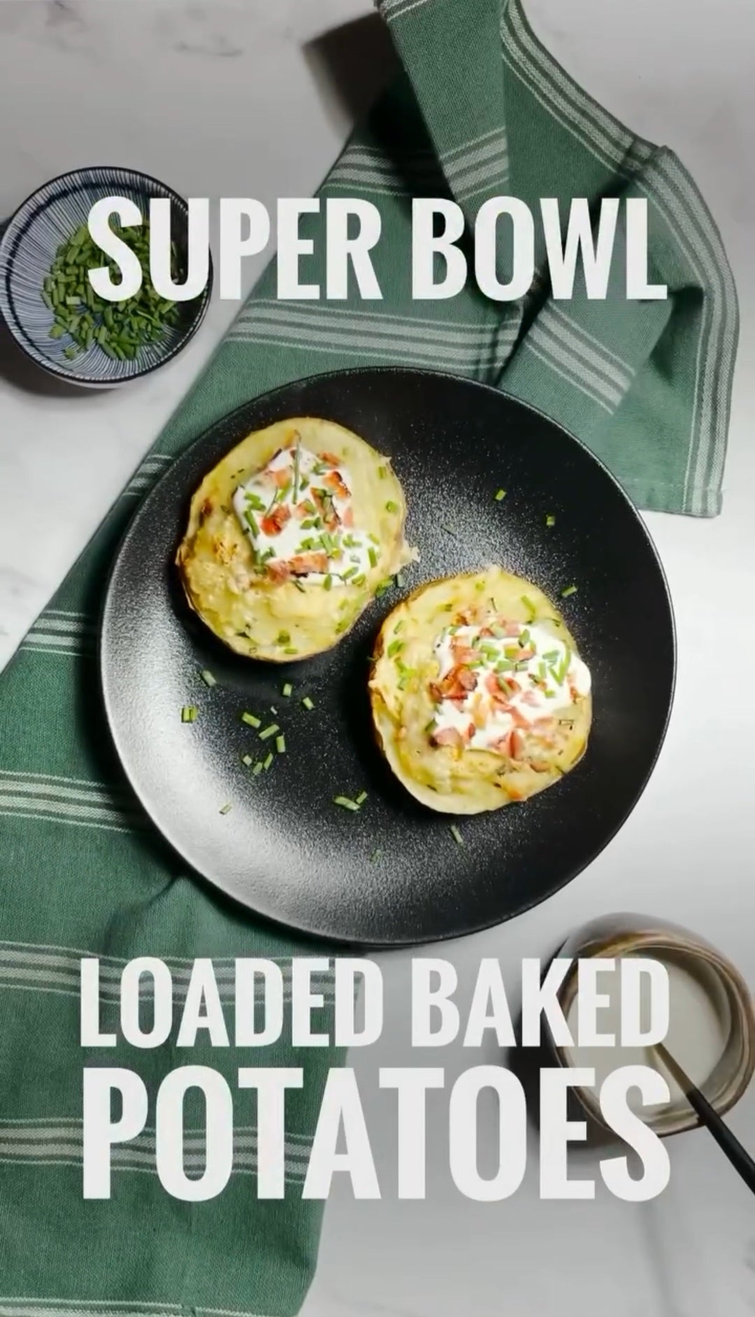 Super Bowl Loaded Baked Potatoes